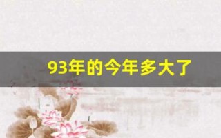93年的今年多大了(93年的今年多大了) 93年的今年多大了(93年的今年多大了)