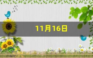 11月16日(11月16日是什么日子) 11月16日(11月16日是什么日子)