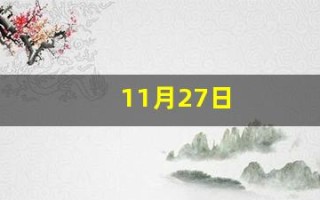11月27日(最标准的)