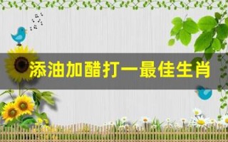 添油加醋打一最佳生肖(添油加醋打一最佳生肖是猴)